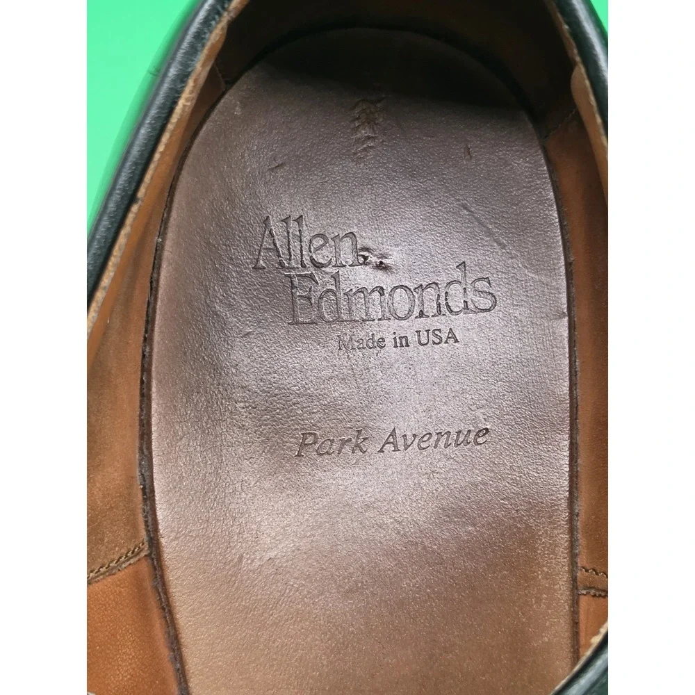 Allen Edmonds PARK AVENUE Cap Toe Black Leather Oxford Dress Shoes Mens Size 12D